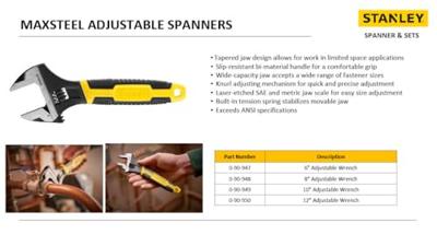 Stanley 0-90-949 Bimat Verstelbare Moersleutel