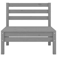 3-delige Loungeset massief grenenhout grijs - thumbnail