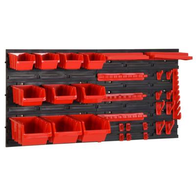 VidaXL 35-delige sorteersysteemset 77x39 cm polypropeen rood en zwart VidaXL 35-delige sorteersysteemset 77x39 cm polypropeen rood en zwart