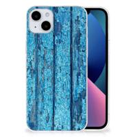 iPhone 15 Plus | Bumper Hoesje | Wood Blue - thumbnail