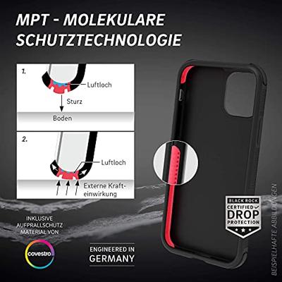 Black Rock Robust Real Carbon Backcover Apple iPhone 12, iPhone 12 Pro Zwart