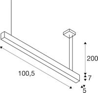 SLV GLENOS 1001400 LED-hanglamp LED vast ingebouwd 46 W Zwart - thumbnail