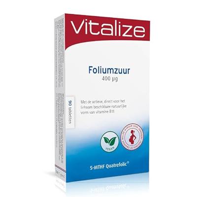 Vitalize Foliumzuur 400mcg Tabletten Vitalize Foliumzuur 400mcg Tabletten
