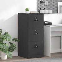 Bestandenkast Zwart 44 x 50 x 106,5 cm Koudgewalst Staal - thumbnail