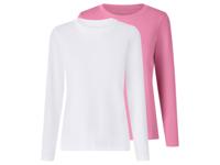 esmara Set van 2 dames longsleeves (roze/crème, XS (32/34)) - thumbnail