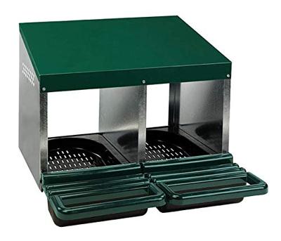 Pluimvee legnest (2 st.) met plastic vloer