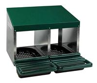 Pluimvee legnest (2 st.) met plastic vloer - thumbnail