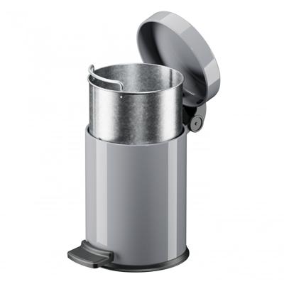 Hailo 0704-442 Solid S Pedaalemmer + 3L Gegalvaniseerde Binnenemmer Grijs