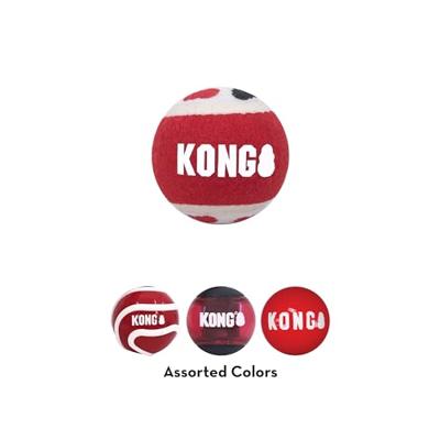 KONG SIGNATURE BALLEN ASSORTI 7X7X7 CM 4 ST - thumbnail