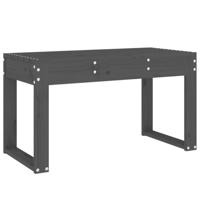 Tuinbank 80x38x45 cm massief grenenhout grijs - thumbnail