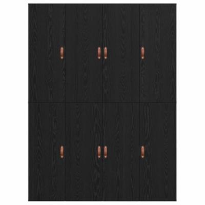 Bedframe Zwart eiken 200 x 150 x 31.5 cm Bewerkt hout