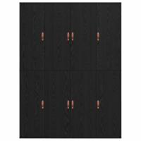 Bedframe Zwart eiken 200 x 150 x 31.5 cm Bewerkt hout - thumbnail