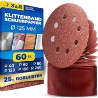 Enzo s&r velcro schuurpapier set 125 mm 60 st: elk 10x p40, p60, p80, p120, p180, p240, 8 gaten - b07gc4xnjq - thumbnail