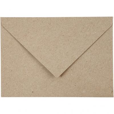 Creativ Company Gerecyclede envelop, afmeting envelop 11,5x16 cm, 120 gr, naturel, 50 stuk/ 1 doos