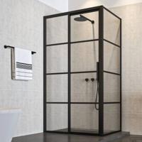 Sealskin SOHO douchecabine met schuifdeur naar links incl. antikalk 120x90x210cm zwart - thumbnail