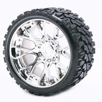 Sweep Racing Terrain Crusher Belted WHD wielen - 1/2 Offset - 17mm - Zilver - thumbnail