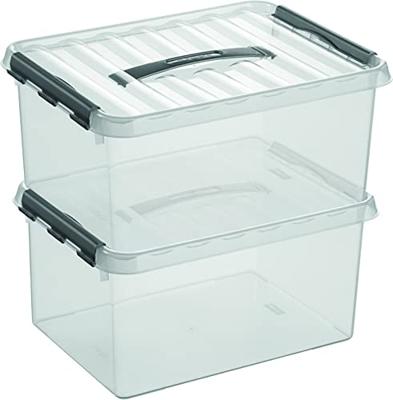 Sunware Q-Line Opbergbox 15L Transparant/Grijs Sunware Q-Line Opbergbox 15L Transparant/Grijs