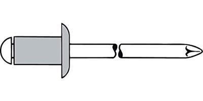 Gesipa 1454050 Popnagel (Ø x l) 5 mm x 20 mm Staal Aluminium Blindniet Al/St 5x20mm Standard KS 14,0-15,0mm 250 stuk(s)