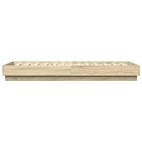 Bedframe met LED-verlichting sonoma eikenkleurig 90x200 cm - thumbnail