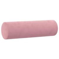 Tweezitsbank met sierkussens 140 cm fluweel roze - thumbnail