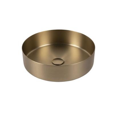 Waskom AquaSplash Industrial 40 cm met PVD Coating Geborsteld Messing Aquasplash