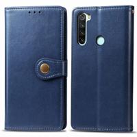 Voor Xiaomi Redmi Note 8 retro effen kleur lederen gesp telefoon geval met Lanyard & fotolijstjes & kaartsleuf & portemonnee & stand functie (blauw) - thumbnail