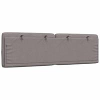 Hoofdbordkussen 160 cm stof taupe - thumbnail