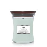 WoodWick sagewood & seagrass medium candle - thumbnail