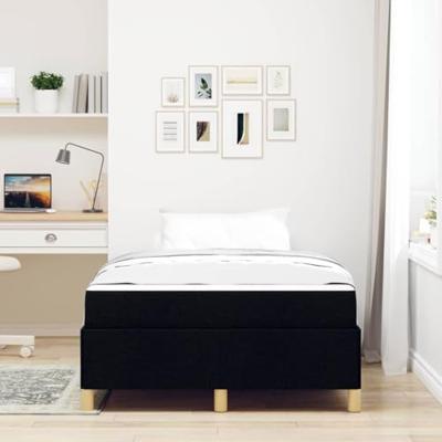 Boxspring bed Zwart en Wit en Zwart 120 x 190 cm Stof