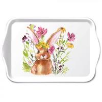 Tray melamine 13x21cm girl bunny - thumbnail