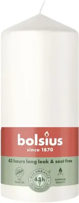 Bolsius stompkaars essentials 6.8x13cm cloudy white