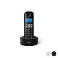 Philips D1611B/34 draadloze vaste telefoon, achtergrondverlichting, HQ-geluid, Agenda 50 nummers, laag stroomverbruik, beller-identificatie, bereik 50 m - 300 m, zwart (compatibel: ES, IT, FR) - thumbnail