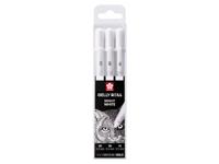 Sakura roller Gelly Roll basic white 3 stuks, 05/08/10# - thumbnail