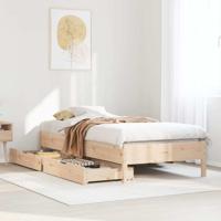 Bedframe zonder matras massief grenenhout 90x200 cm - thumbnail
