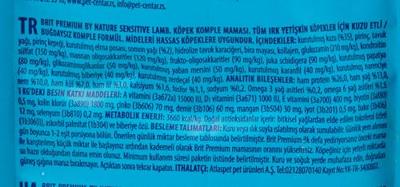 BRIT Premium by Nature Adult Sensitive Lamb and Rice - droog hondenvoer - 8 kg