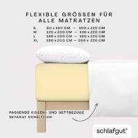 Schlafgut Schlafgut Pure Jersey Boxspring Hoeslaken XL - 180x200 - 200x220 164 Yellow Mid - thumbnail
