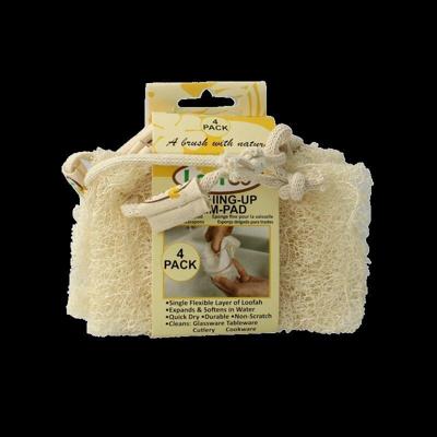 LoofCo Schoonmaaksponsjes loofah - dun - 4 stuks