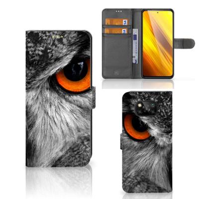 Xiaomi Poco X3 | Poco X3 Pro | Telefoonhoesje | Met pasjeshouder | Uil