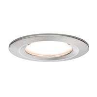 Paulmann Coin Slim LED-inbouwlamp voor badkamer Set van 3 stuks 6 W IP44 IJzer (geborsteld) - thumbnail