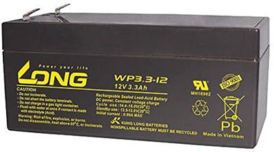 Long WP3.3-12 Loodaccu 12 V 3.3 Ah Loodvlies (AGM) (b x h x d) 134 x 65.5 x 67 mm Kabelschoen 4.8 mm Geringe zelfontlading, Onderhoudsvrij