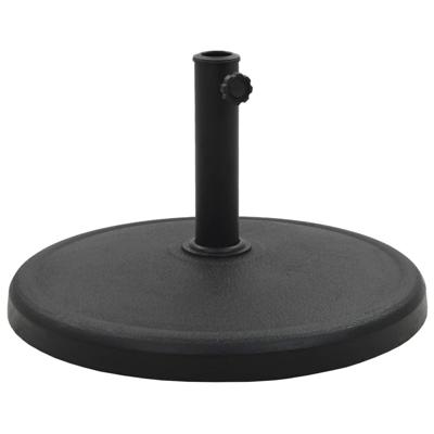 VidaXL Parasolvoet rond 19 kg polyresin zwart