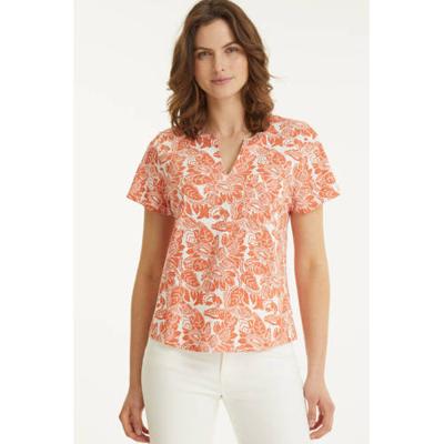 Part Two top GesinaPW met all over print oranje/katoen Part Two top GesinaPW met all over print oranje/katoen