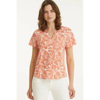 Part Two top GesinaPW met all over print oranje/katoen - thumbnail