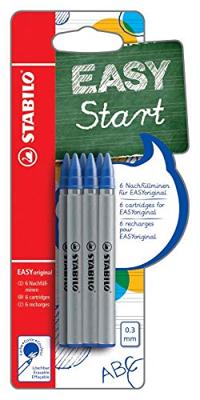 Rollerpenvulling stabilo easyoriginal f 6st blauw | 10 stuks