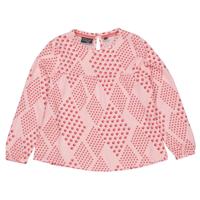 Quapi Meisjes blouse - Mare - AOP roze koraal stippen - thumbnail