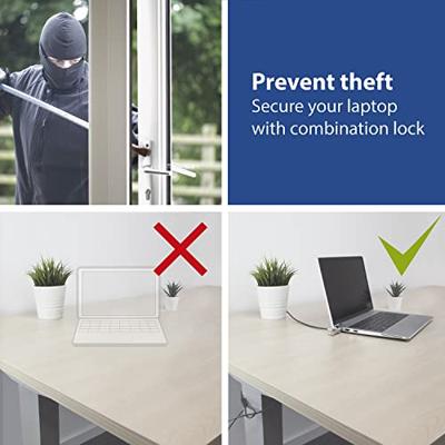 ACT AC9035 Laptopslot | Wedge Securitu Lock | Cijferslot | 2 meter