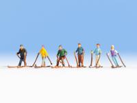 NOCH 15828 H0 Skiërs figuren Geverfd, Staand - thumbnail
