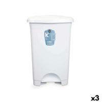 Pedaalemmer Wit Plastic 50 L (3 Stuks) - thumbnail