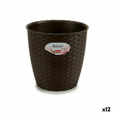 Bloempot Stefanplast Chocolade Plastic 19 x 17,5 x 19 cm (12 Stuks)