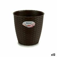 Bloempot Stefanplast Plastic Chocolade 19 x 17,5 x 19 cm (12 Stuks) - thumbnail